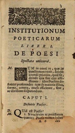Institutiones poeticae : Ad Usum Collegiorum Societatis Jesu