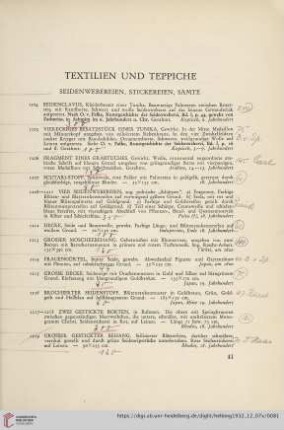 Textilien und Teppiche (Nr. 1202-1357)