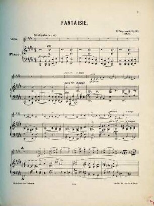 Fantaisie sur des thèmes russes : pour violon et orchestre : op. 30