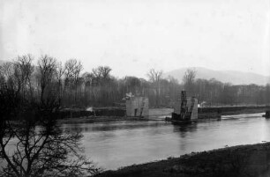 Bau des Wehrs Kleinheubach (heute Heubach)/Main