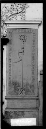Schöntal Kloster Schöntal Südliches Langhaus Denkmalstein Abt Georg Hertlein (gestorben 1517)