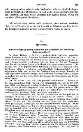 613-621, II. Sprechsaal