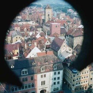 Regensburg. Blick vom Turm der Dreieinigkeitskirche ? auf die Altstadt