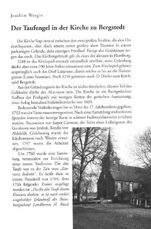 Der Taufengel in der Kirche zu Bergstedt