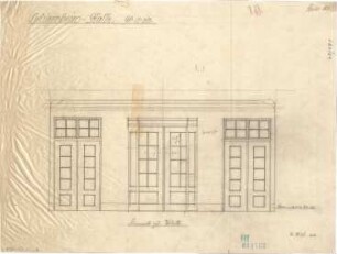 Fischer, Theodor; München - Westend, Bergmannstr.; Ledigenheim - Halle - Stirnseite zur Vorhalle (Schnitt)