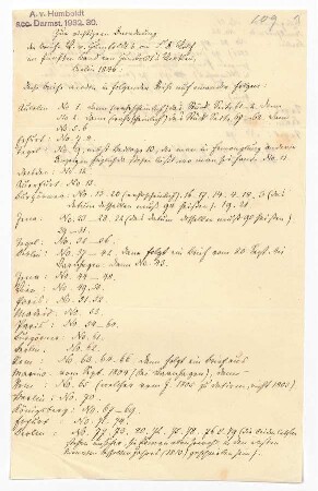 "Zur richtigen Anordnung der Briefe Wilh. v. Humbolts an F. A. Wolf im fünften Band von Humboldts Werken, Berlin 1846."