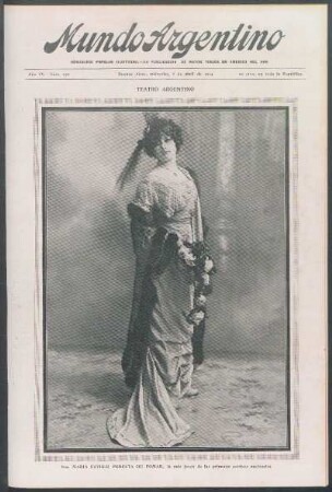 Teatro argentino [Fotografía] : Sra. María Esther Podesta de Pomar