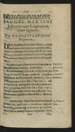 Liber Quintus. De Demonstratione.