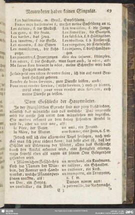 Vom Geschlecht der Hauptwörter
