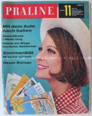 Frauenzeitschrift "Praline" u.a. über Urlaub in Italien
