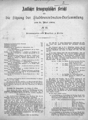 No 22, 31. Mai 1894