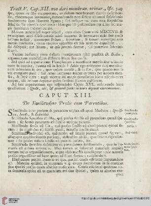 Caput XIII: De Similitudine Prolis cum Parentibus