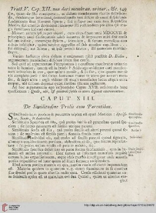 Caput XIII: De Similitudine Prolis cum Parentibus