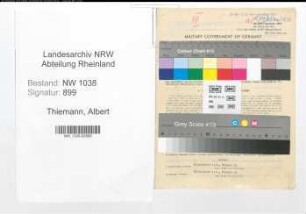 Entnazifizierung Albert Thiemann , geb. 09.04.1914 (Angestellter)