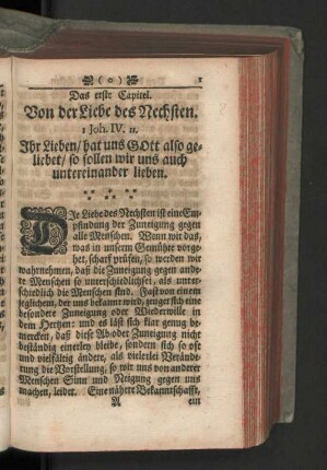 Das erste Capitel. Von der Liebe des Nechsten.
