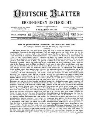Was ist geistbildender Unterricht, und wie erteilt man ihn? : (Fortsetzung)