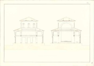 Gärtner, Friedrich von; München; St. Ludwig (Ludwigskirche) - Querschnitte