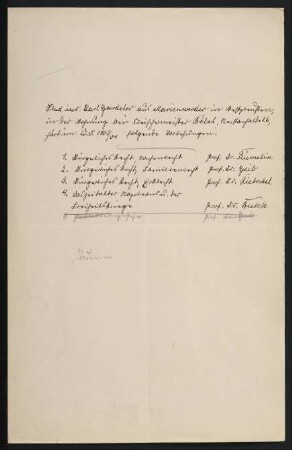 gehörte Vorlesungen Wintersemester 1903/1904