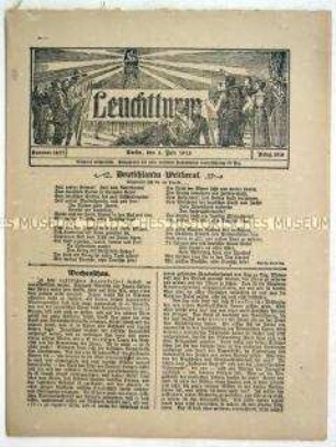 Nachrichtenblatt "Leuchtturm" mit Meldungen zu den Kriegsgegnern