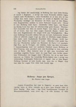 Holberg: Jeppe paa Bjerget. Hr. Phister som Jeppe