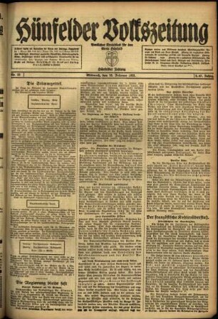 Ausgabe vom Mittwoch, den 16. Februar 1921.