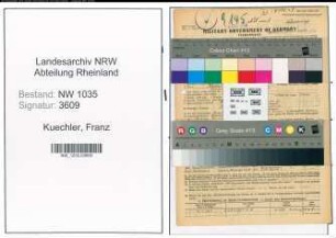 Entnazifizierung Franz Kuechler , geb. 08.01.1891 (Bergingenieur)