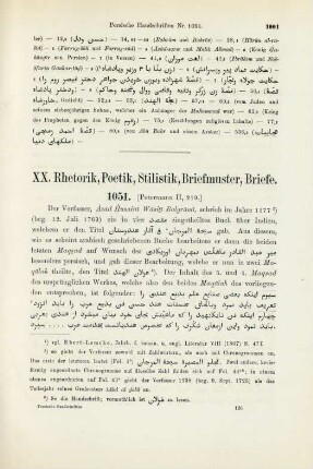 XX. Rhetorik, Poetik, Stilistik, Briefmuster, Briefe