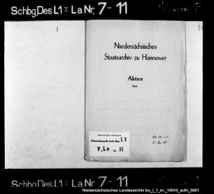 Verzeichnis der vorhandenen Saatländereien