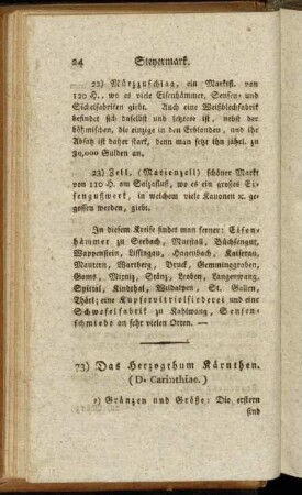 B. Das Herzogthum Kärnthen.