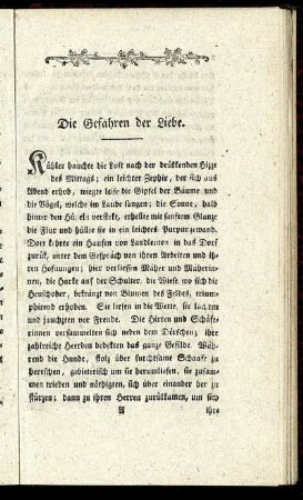 Die Gefahren der Liebe. - Lisis.