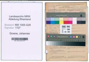Entnazifizierung Johannes Groene , geb. 11.12.1900 (Bahnsekretaer)