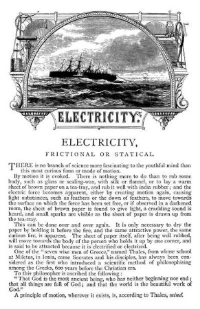 Electricity, Frictional Or Statical.