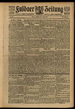 Erste Ausgabe vom Freitag, den 06. Juli 1906.