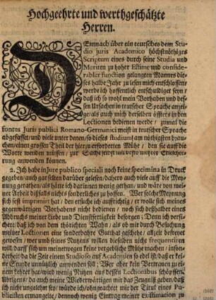 Denen Herren Studiosis juris in Leipzig eröffnet D. Georg Beyer ein Collegium privatum Juris publici, über Herrn Hoff-Rath Müldners Capitulationem harmonicam