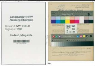 Entnazifizierung Margarete Hollkott , geb. 07.10.1921 (Apothekerin)