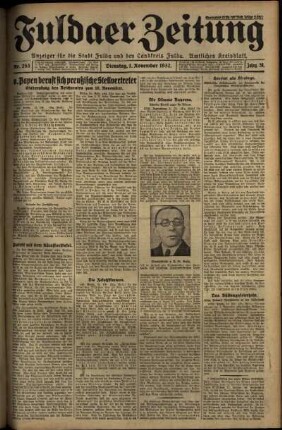 Ausgabe vom Dienstag, den 01. November 1932.