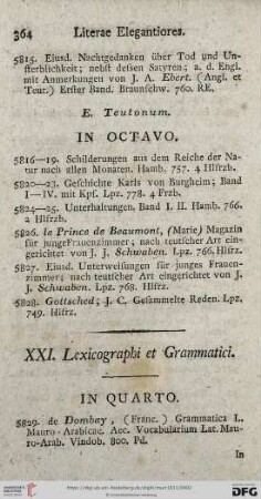 XXI. Lexicographi et Grammatici