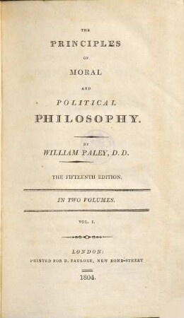 The Principles Of Moral And Political Philosophy. 1