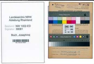 Entnazifizierung Josephine Boch, geb. 06.02.1899 (Lehrerin)