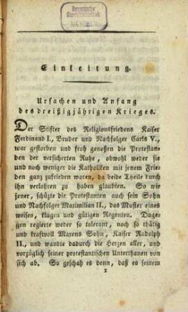 Geschichte der Stadt Memmingen im dreissigjährigen Kriege, 1. Von 1618 bis 1633