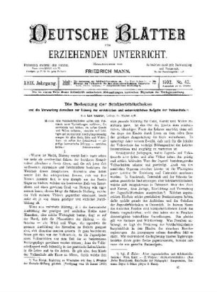 Die Bedeutung der Schülerbibliotheken : und die Verwertung derselben zur Lösung der erziehlichen und unterrichtlichen Aufgabe der Volksschule