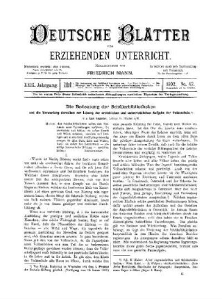 Die Bedeutung der Schülerbibliotheken : und die Verwertung derselben zur Lösung der erziehlichen und unterrichtlichen Aufgabe der Volksschule