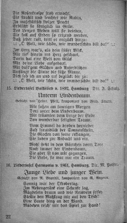 "Unterm Lindenbaum."