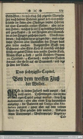 Das sechtzigste Capitel. Von dem weissen Fluß der Weiber