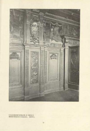 Abgeordnetenhaus in Berlin. Ministersitzungssaal. Detail