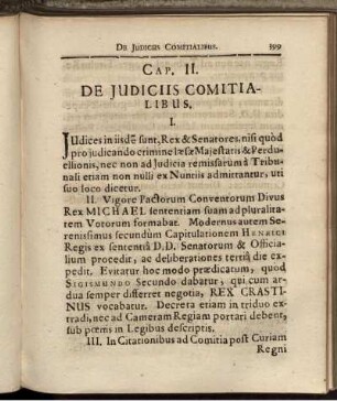 Cap. II. De Iudiciis Comitialibus