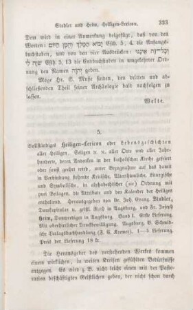 323-332 [Rezension] Vollständiges Heiligen-Lexikon