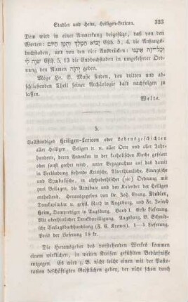 323-332 [Rezension] Vollständiges Heiligen-Lexikon