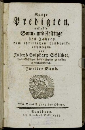 2: Kurze Predigten auf alle Sonn- und Festtage des Jahres dem christlichen Landvolke vorgetragen. Zweiter Band