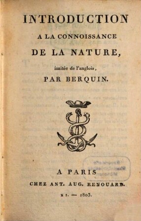 Oeuvres complètes de Berquin, 11. Introduction à la connoissance de la nature : imitée de l'anglois